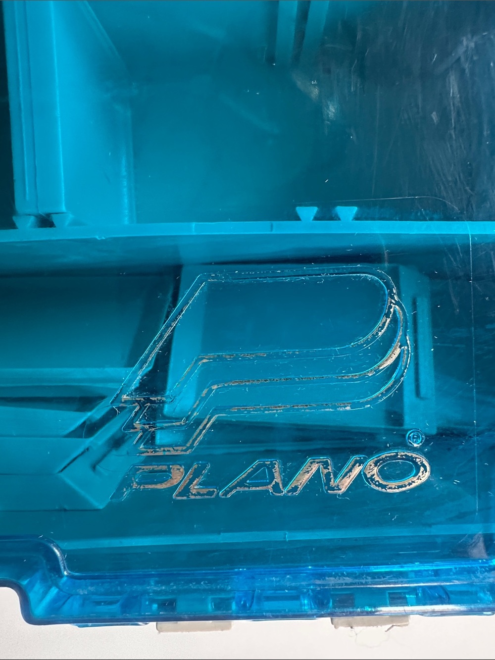 Plano-Magnum Satchel-Clear Blue Multi-Compartment Plastic Storage Box - Picture 3 of 14